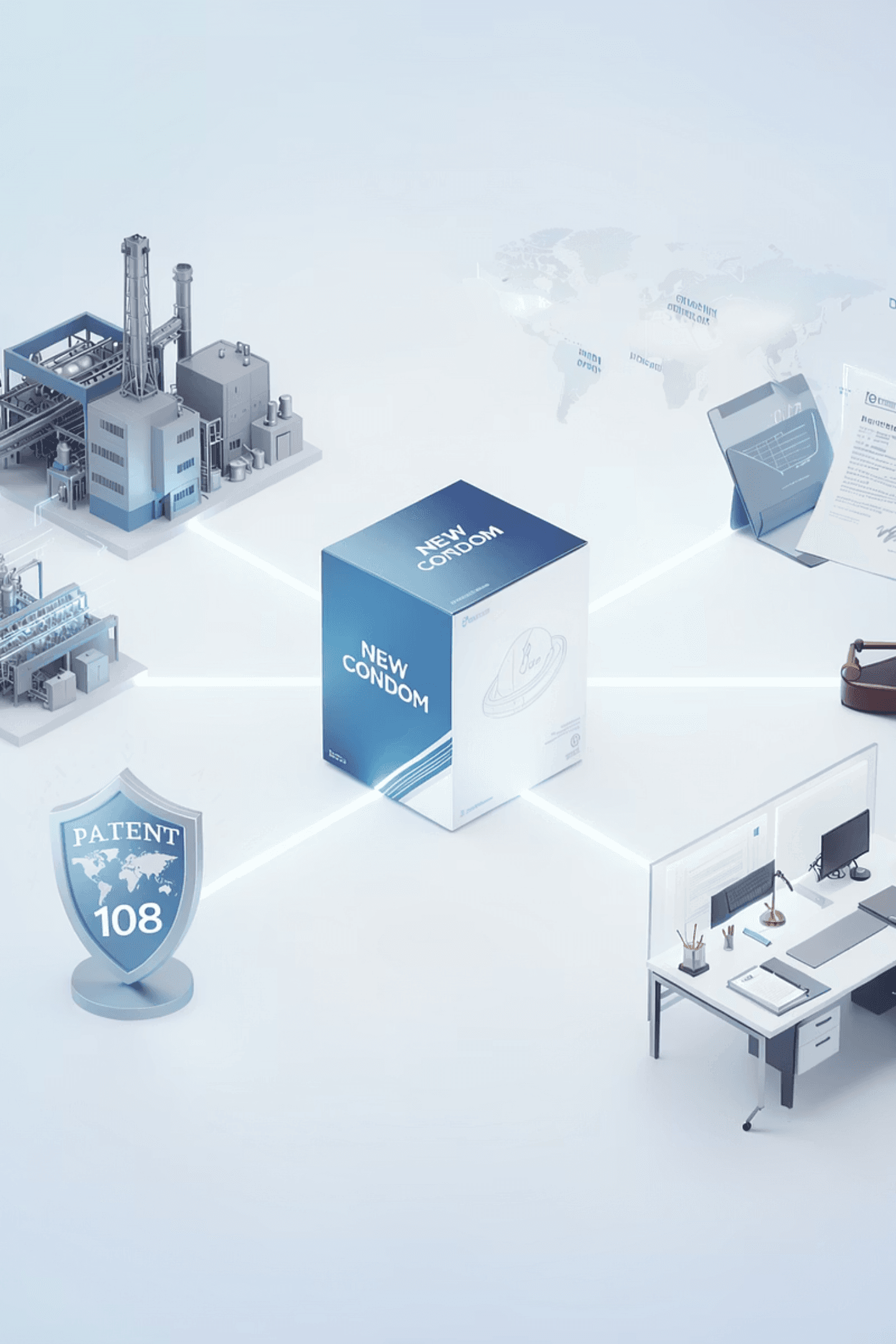 Visualisation of the project's manufacturing and patent ecosystem